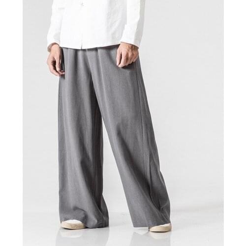 Mens Straight Pants Men Streetwear Solid Black Harem Pants Male Harajuku High Quality Trousers Plus Size 2019