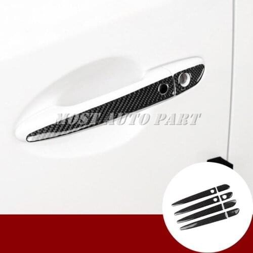 Carbon Fiber Car Door Handle Trim Cover 8pcs For Mazda CX-5 KE KF 2012-2019 Car accesories interior Car decoration