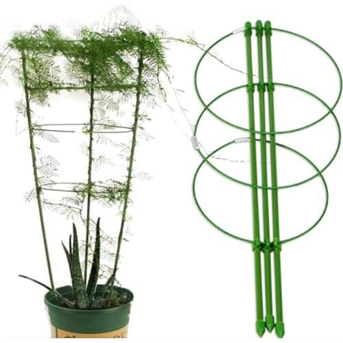 Durable Gardening Flower Stand Climbing Frame Potted Plant Fixed Iron Ring Flower Stand 45cm/60cm Gardening Tool Tomato Cage