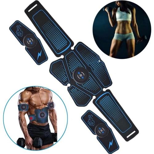 Abs Stimulator Muscle Toner EMS Press Trainer Abdomen Electrostimulation USB Charged Fitness Home Workout Muscle Belt Gym Tools