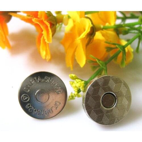 Wholesale 18*2.5mm Super Thin Brushed Gunmetal Iron Magnet Snap Button Press Popper For Garment Fasteners Cloth Accessory