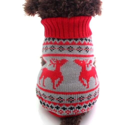 Pet dog Christmas sweater Hoody Cat Puppy Warm Coat Jacket Caribous 5 sizes available