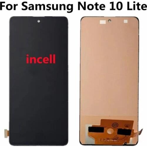 TFT Incell For Samsung Galaxy Note 10 lite Lcd N770F/DS N770F/DSM with Frame Display Touch Screen Digitizer note10 lite N770