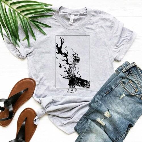 Japan Manga Asta Shirt Funny Anime Tshirt Women Summer Anime Shirt Casual Homme T Shirt Unisex Streetwear Tee Anime Lover Gift
