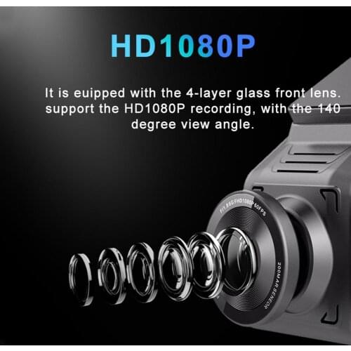 2.2 Inches 1080p Car Touch Screen DVR Rearview Mirror Dash Cam G Sensor Night Vision Automatic Parking Monitoring Wifi Connect