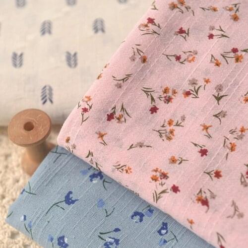 Jacquard slub cotton Fabric Summer shirt dress clothing Cotton Cloth For curtain tablecloth handmade DIY