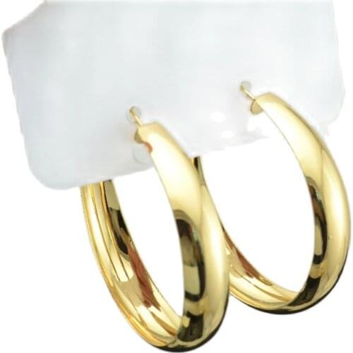 Clip on the ears Hoop Earrings for women Big circle Rings Fashion jewelry Exaggerated personality punk beautiful girl Earrings