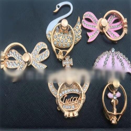 Umbrella Crown Crystal Mobile Phone Holder Stand Finger Ring Smartphone Stand Holder For iPhone 11 12 Xiaomi All Phone Sticker