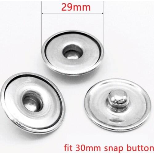 100pcs / lot Snap Button Base Flat Accessories DIY Popper Ginger Snap Charms DY6799 OEM, ODM