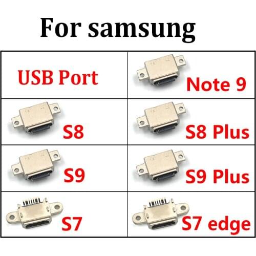 2Pcs，For Samsung Galaxy S7 / S7 Edge / S8 / S8 Plus / S9 / S9 Plus USB Charging Port Connector Charge Jack Socket Plug Dock