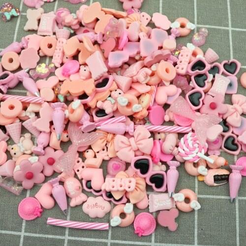 20/50pcs Mixed Pattern Resin Embellishments DIY Craft Supplies Basteln Hair Accessories Phone Shell Patch Art Ornaments Kid Toys