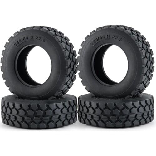4Pcs Rubber All-Terrain Tyres Wheel Tires Thicken Widen 30mm for 1/14 Tamiya Tractor Truck RC Car