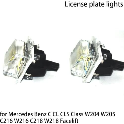 Car Number License Plate Light Lamp LED Lights for Mercedes Benz C CL CLS Class W204 W205 C216 W216 C218 W218 Facelift