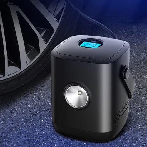 Car Air Compressor Inflator Pump With LED Lamp For Car Motorcycle Bicycle Tire Inflatable Wired Electric Air Pump Inflated Pump