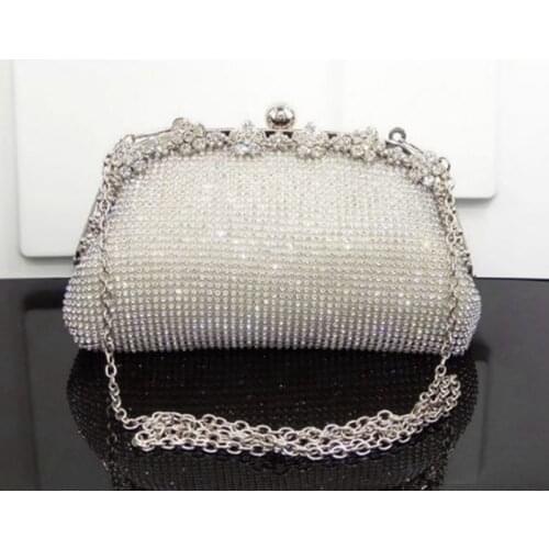 BiPtyDam Women's Silver Clutches