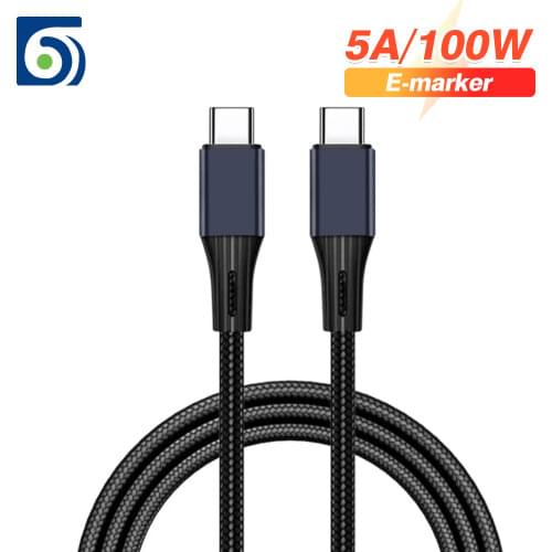 Byscoon USB-C Cable 5A E MARK PD100W for PD 25W 45W 65W 87W 96W for S20 S21 Note10/20 PPS 45W Power Adapter Type-c laptops