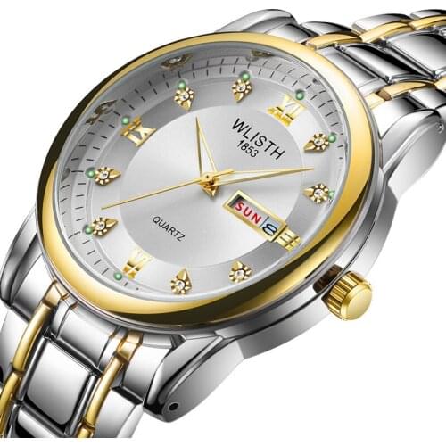 Wlisth Business Mens Watches Top Brand Luxury Mens Watch Sport Quartz Wrist Watch Waterproof Date Clock Male Relogio Masculino