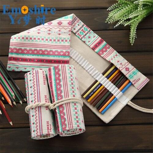 Cute Canvas Pencil Case Lovely Canvas Pen Box For Students Gift Office School Supplies Materials Free Shipping B224