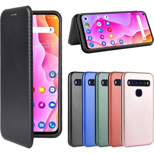 For TCL 10L Case For TCL 10L Case Carbon Fiber Flip Leather Case For TCL 10L Business Magnetic Wallet Card Slot Slim Cover 6.53"