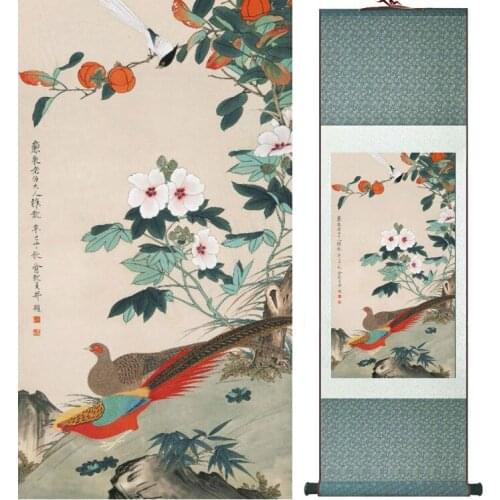 Chinese ink painting Birds and flower Painting home office decoration painting home picture No.033003