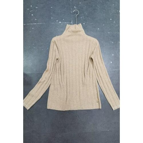 Fashion ladies 2021 new long sleeve sexy casual high neck solid color cashmere sweater 1221
