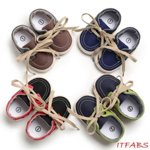 New Baby Soft Sole Crib Shoes Infant Boy Girl Toddler Sneaker Anti-Slip 0-18 Months