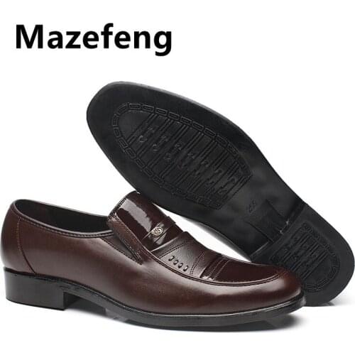Mazefeng 2019 New Men Casual Leather Shoes Male Dress Shoes Hot Sell Mens British Style Boat Shoes Plus Size Driving Man Flats