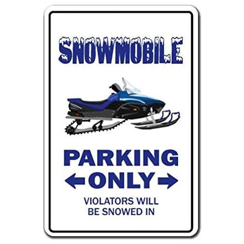 Tin Signs Snowmobile Parking Metal Sign for Bedroom Cafe Home Bar Pub Coffee Beer Kitchen Bathroom Funny Wall Decor