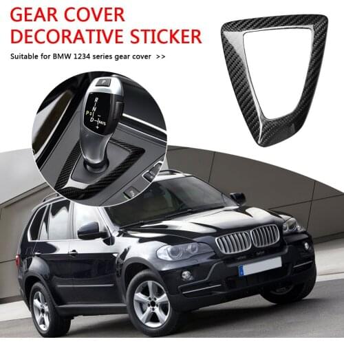 Carbon Fiber Gear Shift Panel Trim Cover Decoration for BMW 1 2 3 4 Series RHD Car Interior Cover Trim Accessories