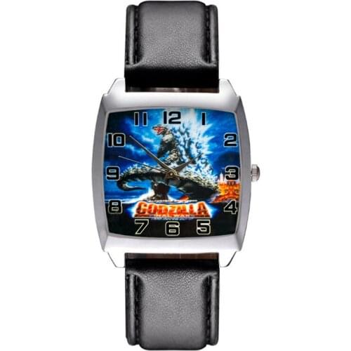Cartoon Dinosaur style Rectangle Dial Children Women Kids Student Boys Girls Quartz Leather Strap Wrist Watch JD59