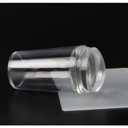 Silicone Head Polish Stencil Template Clear Jelly Nail Stamper Scraper Set For Stamping Plate Nail Stamp Tool Manicure