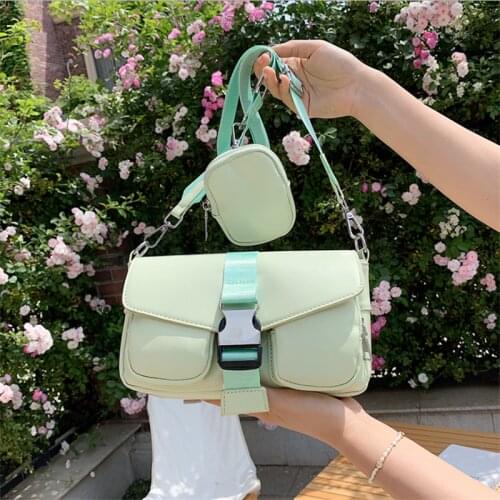 Pu Leather Crossbody Bags For Women 2021 One Shoulder Street Style Bags Female Casual Summer Shoulder Bag With Small Bags