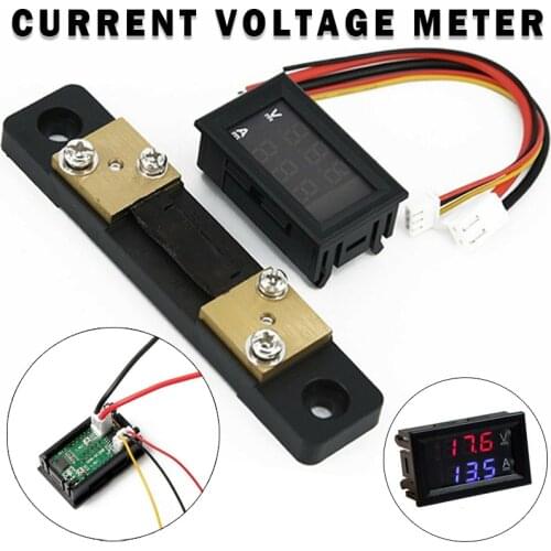 LED Digital Voltmeter Ammeter 100V 50A DC Voltage Current Dual Display Panel Meter Electrical Instruments Gauge