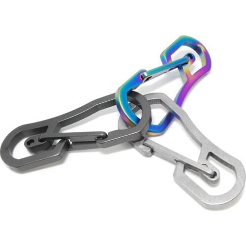 H1044 Outdoor multi-functional mountaineering key chain chrome steel snap hook climbing tools Carabiner Hanging Keych EDC