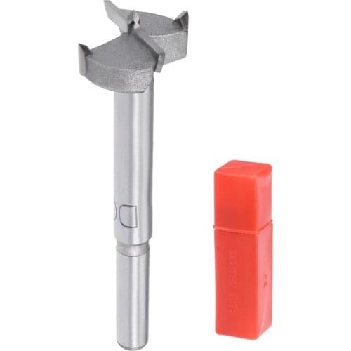 Uxcell 1pc 7mm 8mm Shank Forstner Drill Bit with Hinge Boring 15/16/17/18/19/20/21/22/23/24/25/26/28/30/32/35mm Cutting Dia