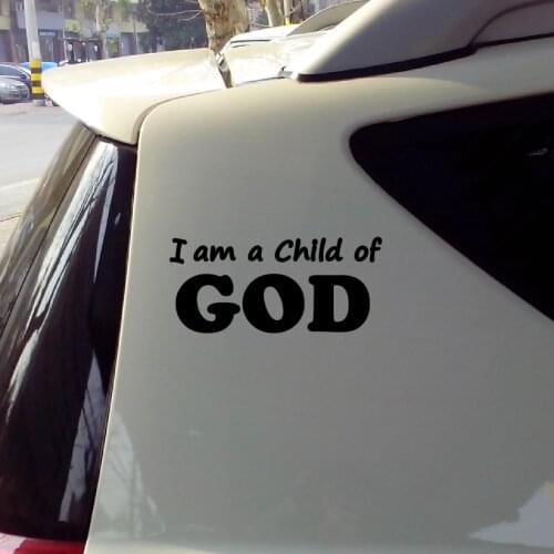 Car Styling Fun Letter Child of God Car Stickers Motorcycle Vinyl Sticker Decals Reflective Unique Automobile 20cmx9cm