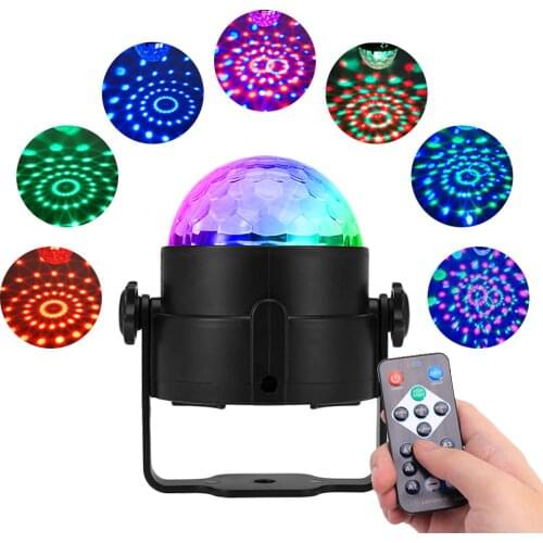 Sound Activated Rotating Disco Light Stage Light Remote Control Disco Lamp Laser Projector Light DJ Party Light for Home KTV Bar