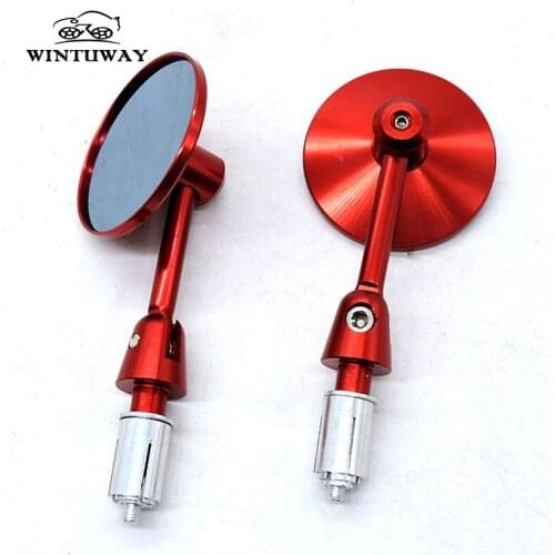 WINTUWAY Motorcycle Side Mirrors Modified Universal Motorcycle Rearview Mirror Suitable For 22MM/25MM/7/8inch Round Mirror