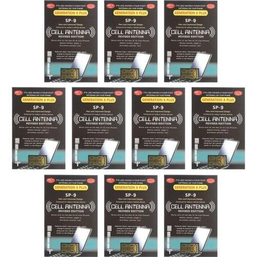 10PCS Phone Signal Amplifier SP-9 Antenna Booster Improve Stickers Camping Tools Cell Phone Mobile Phone Signal Enhancement