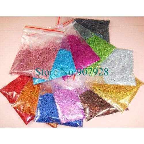 120gram(=12Holographic Laser Colors)1/128"(0.2MM)008 Shining Nail Glitter Dust Powder for Nail Art DIY decoration&Glitter Craft