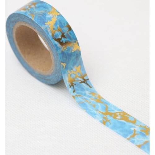 15mm*10m Foil Washi Tape Japanese Kawaii Scrapbooking Tools Masking Tape Christmas Photo Album Diy Decorative Tapes