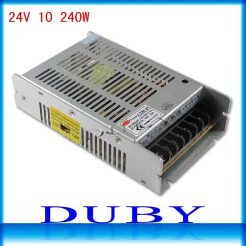 2pcs/lot 24V 10A 240W Switching power supply Driver For LED Light Strip Display AC100-240V Factory Supplier Free Shipping