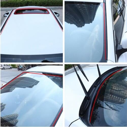 2M Car Rubber Soundproof Sealing Strip Car Sunroof Seal Car Windproof Waterproof Glass T-shaped Seal Universal Dust Stickers