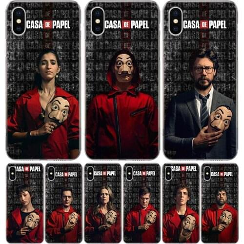 La Casa De Papel Money Heist Case For iPhone 12 11 Pro 7 6 X 8 6S Plus XS MAX + XR 5S SE 10 Ten Art TPU Cover Phone Coque Capa S