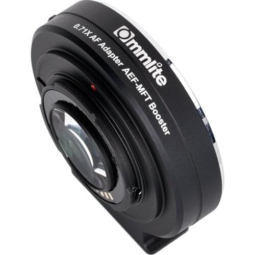 COMMLITE CM-AEF-MFT Booster 0.71X Focal Reducer Booster AF Lens Mount Adapter for Canon EF Lens to Panasonic/Olympus M4/3 Camera