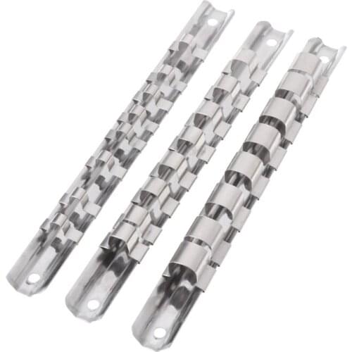 Socket Rack Holder 1/4" 3/8" 1/2" with 8 Clips On Rail Tool Organizer Storage