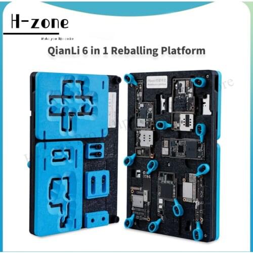 Qianli Double Side BGA Reballing Platform for iPhone X/XS/XS MAX/11/11 Pro/11Pro MAX Motherboard Tin Planting With Black Stencil