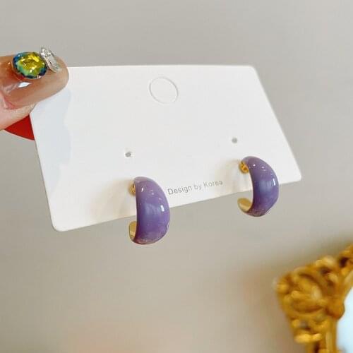 European And American Design Personality Earrings French Retro c-Shaped Ear Stud 2021 New Trendy Net Red Ear Jewelry