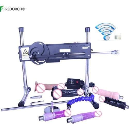FREDORCH Metal Sex Machine For Man and Women With Big Dildo Attachments Control automatic 120W Strong motor prostate sex machine