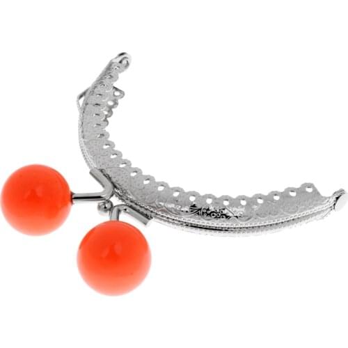 Metal Frame Purse Handle with Beads for Purse Bag Accessories DIY Craft 85mm